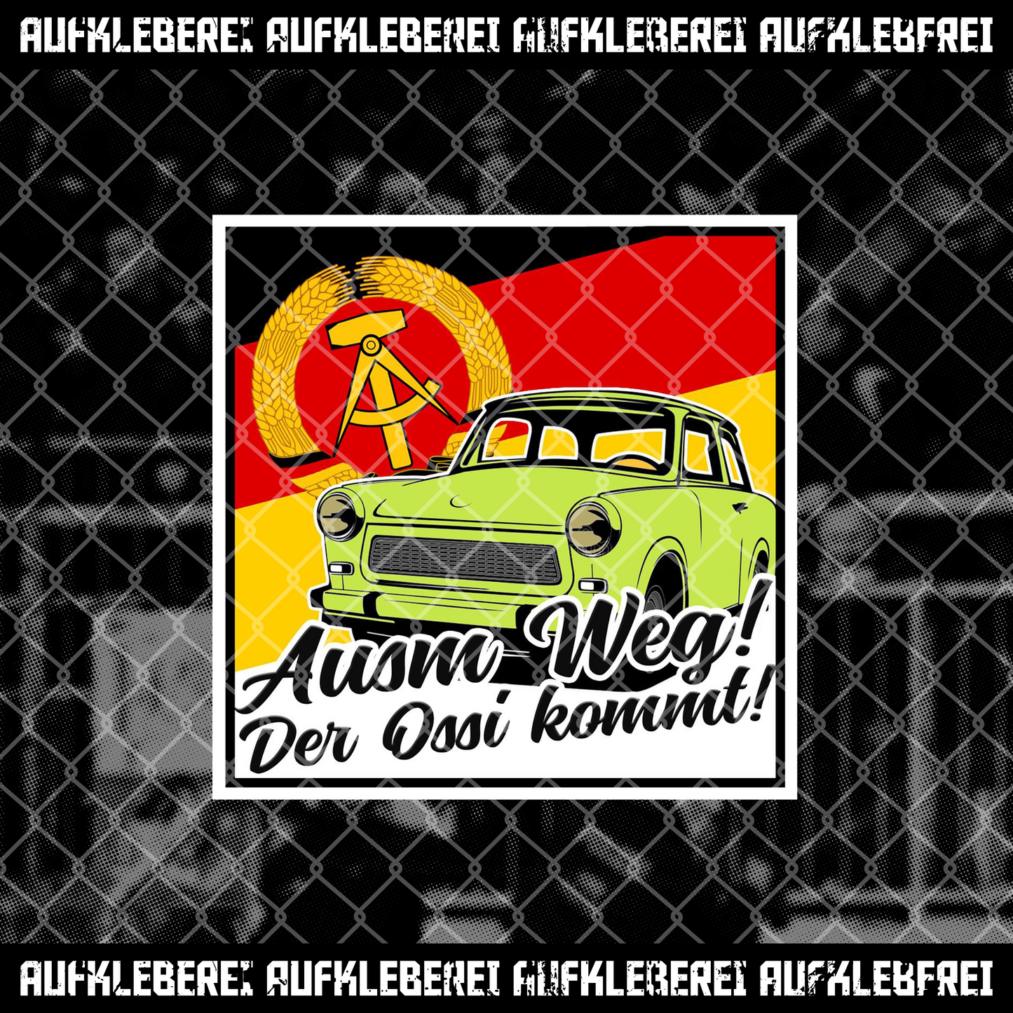 Aufkleberei Ostalgie Sticker "Der Ossi kommt" • Aufkleberei.com
