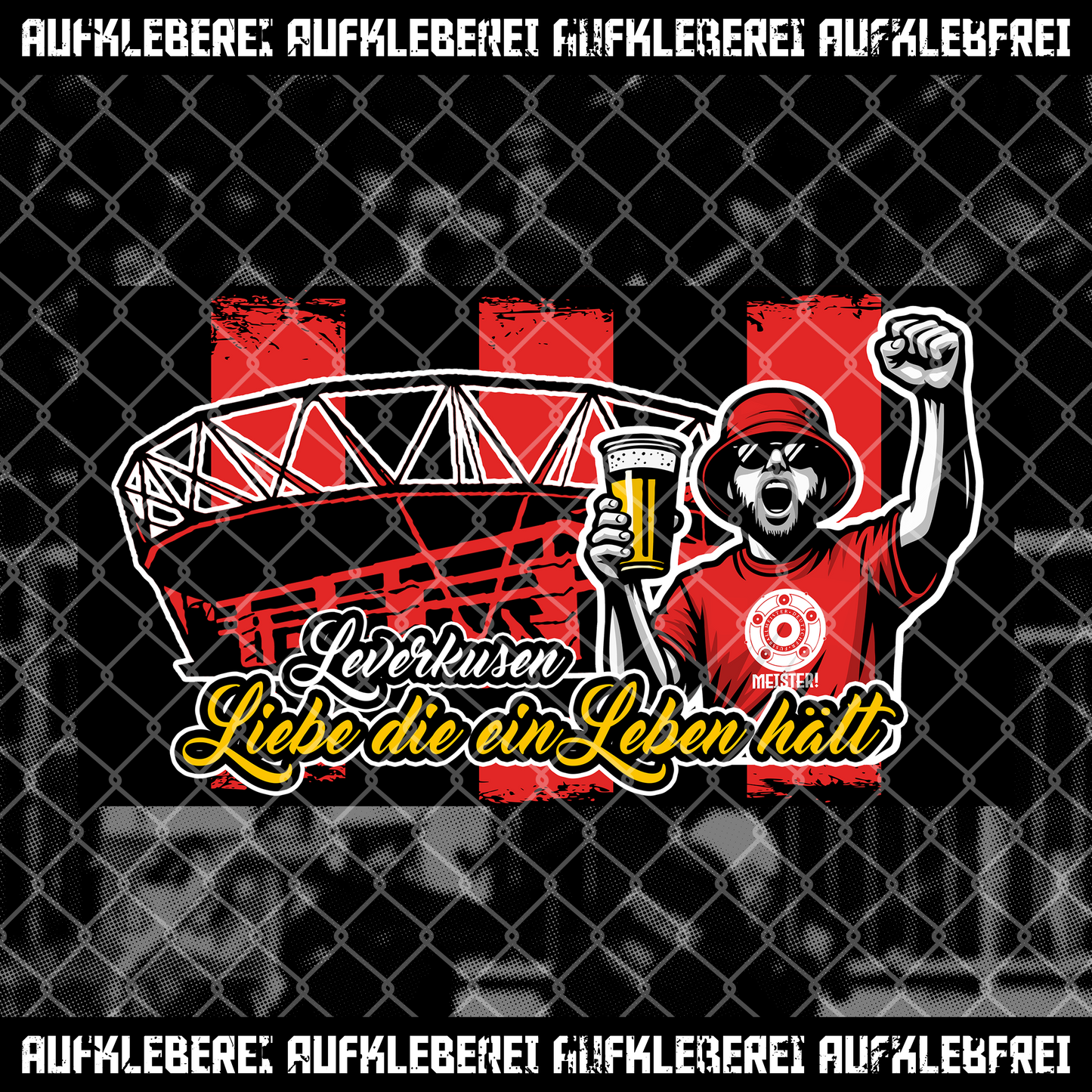 Sticker Sticker "Leverkusen - Liebe die ein Leben hält!" - 25 Stück • Aufkleberei.com