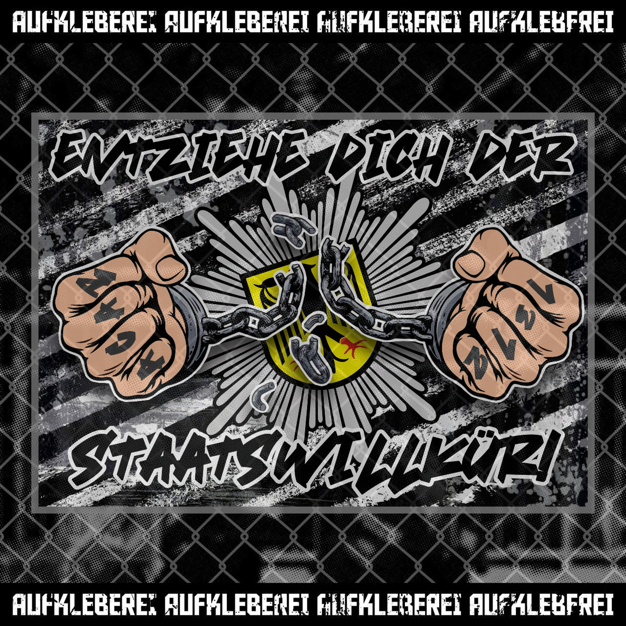 Sticker "Escape from arbitrary state power"