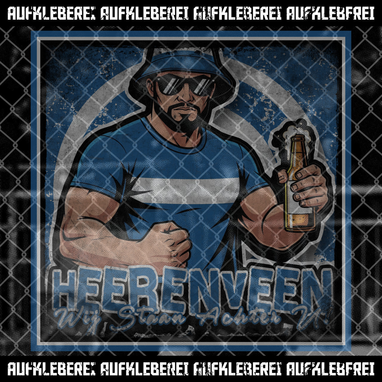 Sticker "Heerenveen Wij Staan Achter U"