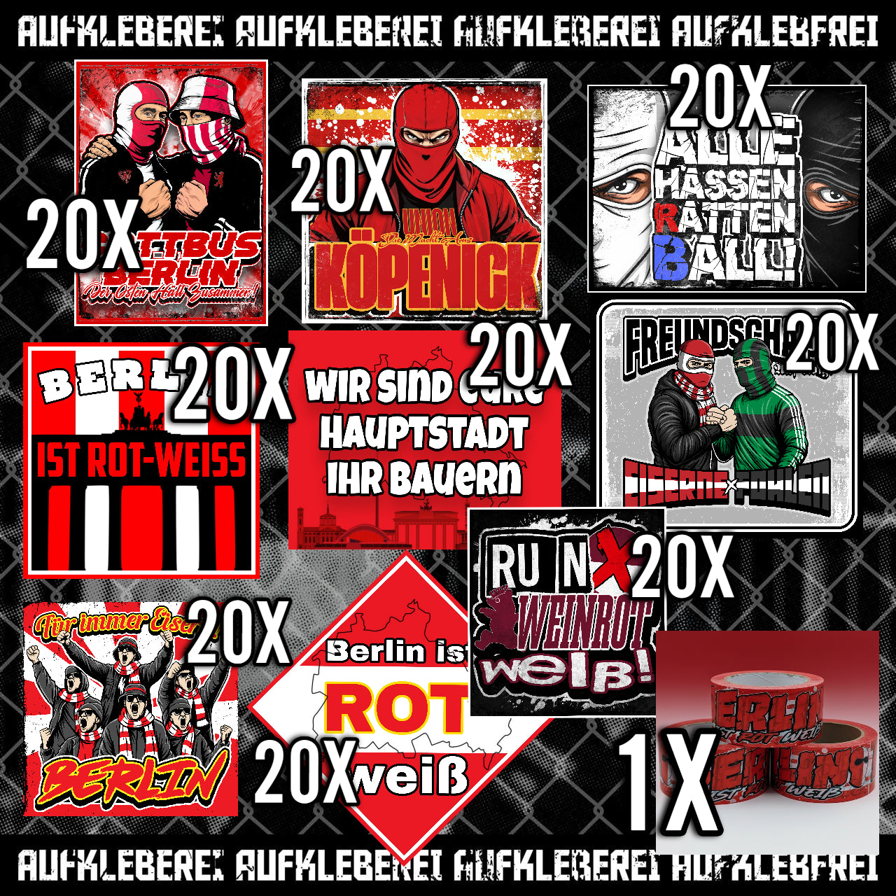 Berlin Köpenick - Gib mir alles Aufkleber Paket