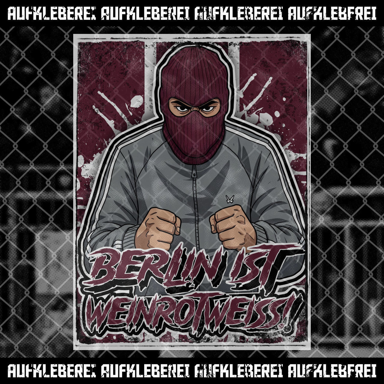 Sticker "Berlin ist Weinrot Weiss"