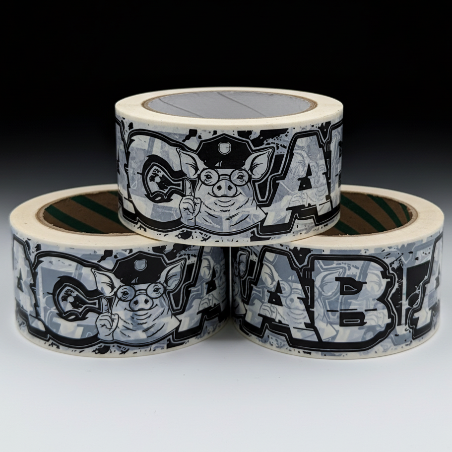 3 Kleberolle ACAB mit schwarz-weißem Hintergrund