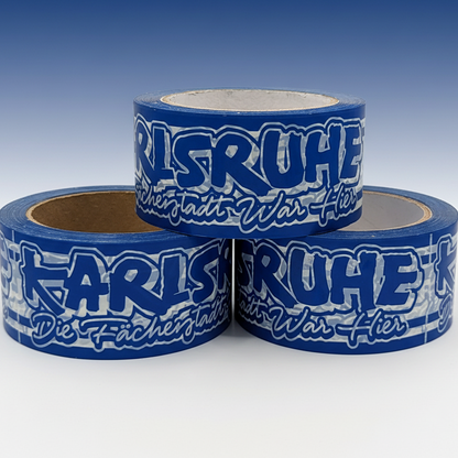 3 Kleberolle Karlsruhe mit KSC Farben