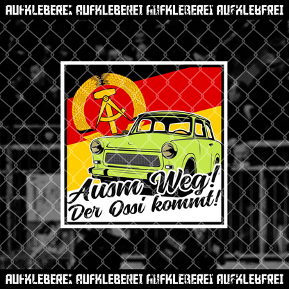Aufkleberei Ostalgie Sticker "Der Ossi kommt" • Aufkleberei.com