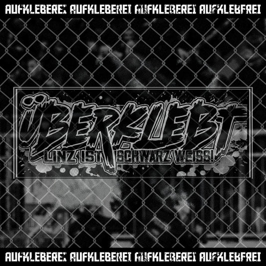 Sticker "Überklebt, Linz ist schwarz weiss"