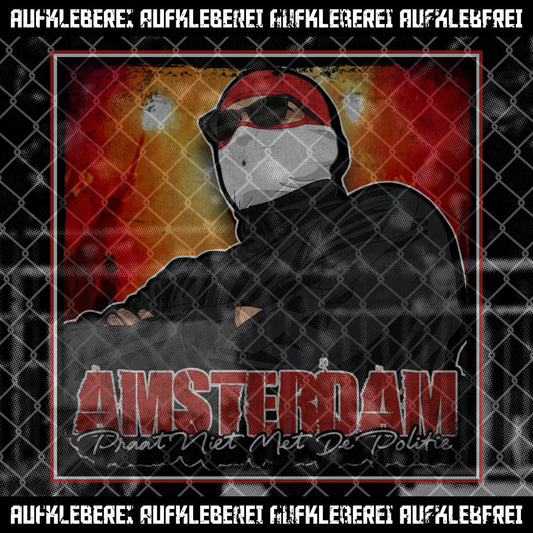 Sticker "Amsterdam Praat Niet Met De Politie"