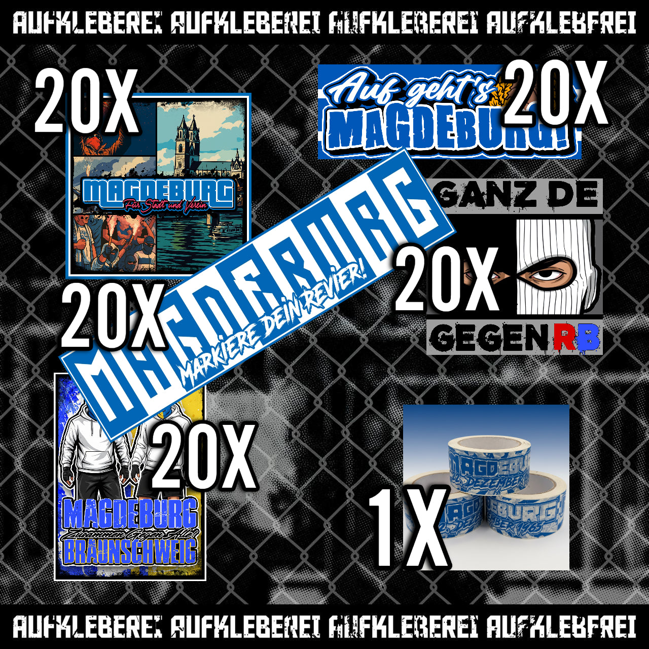 Magdeburg - Gib mir alles Aufkleber Paket