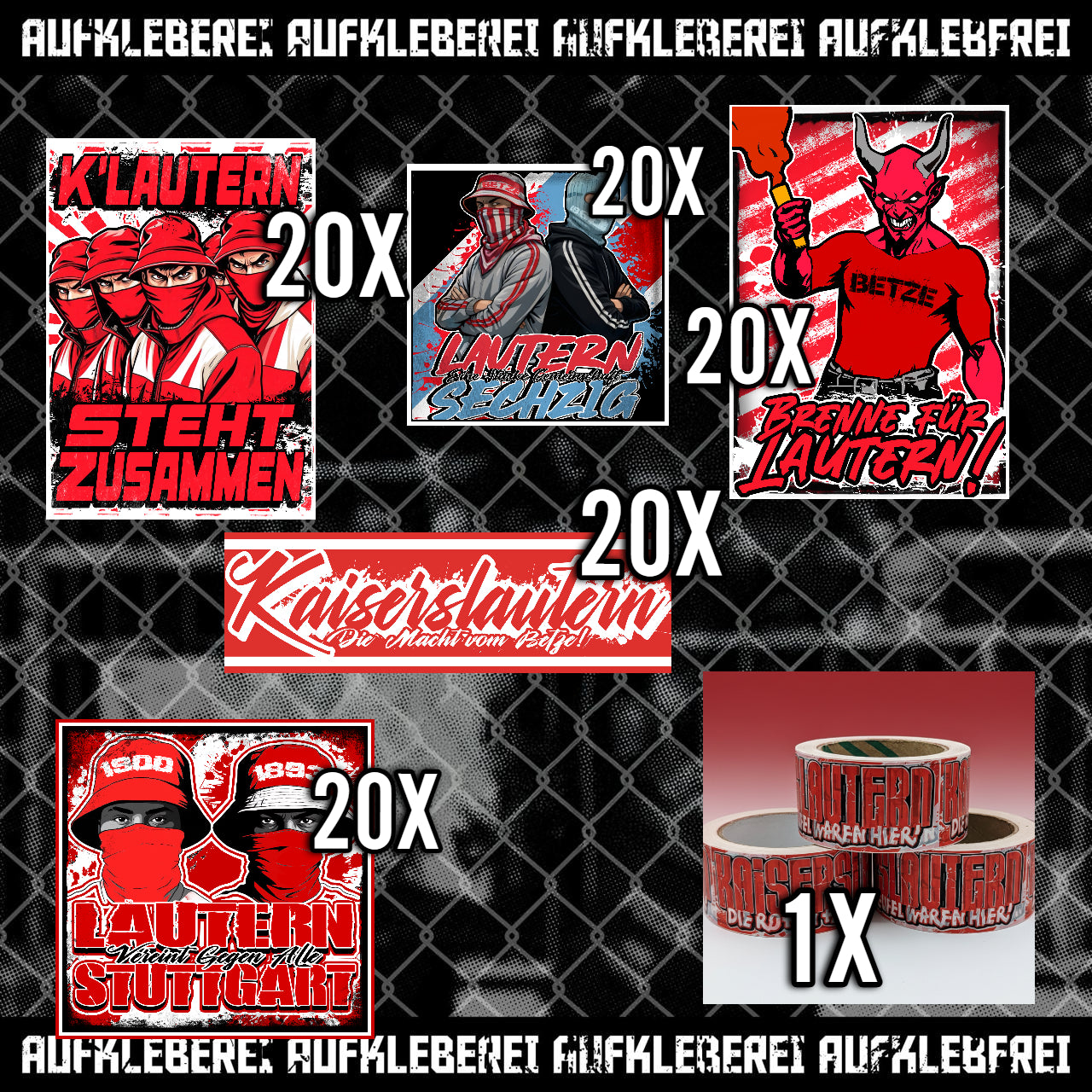 Kaiserslautern - Gib mir alles Aufkleber Paket