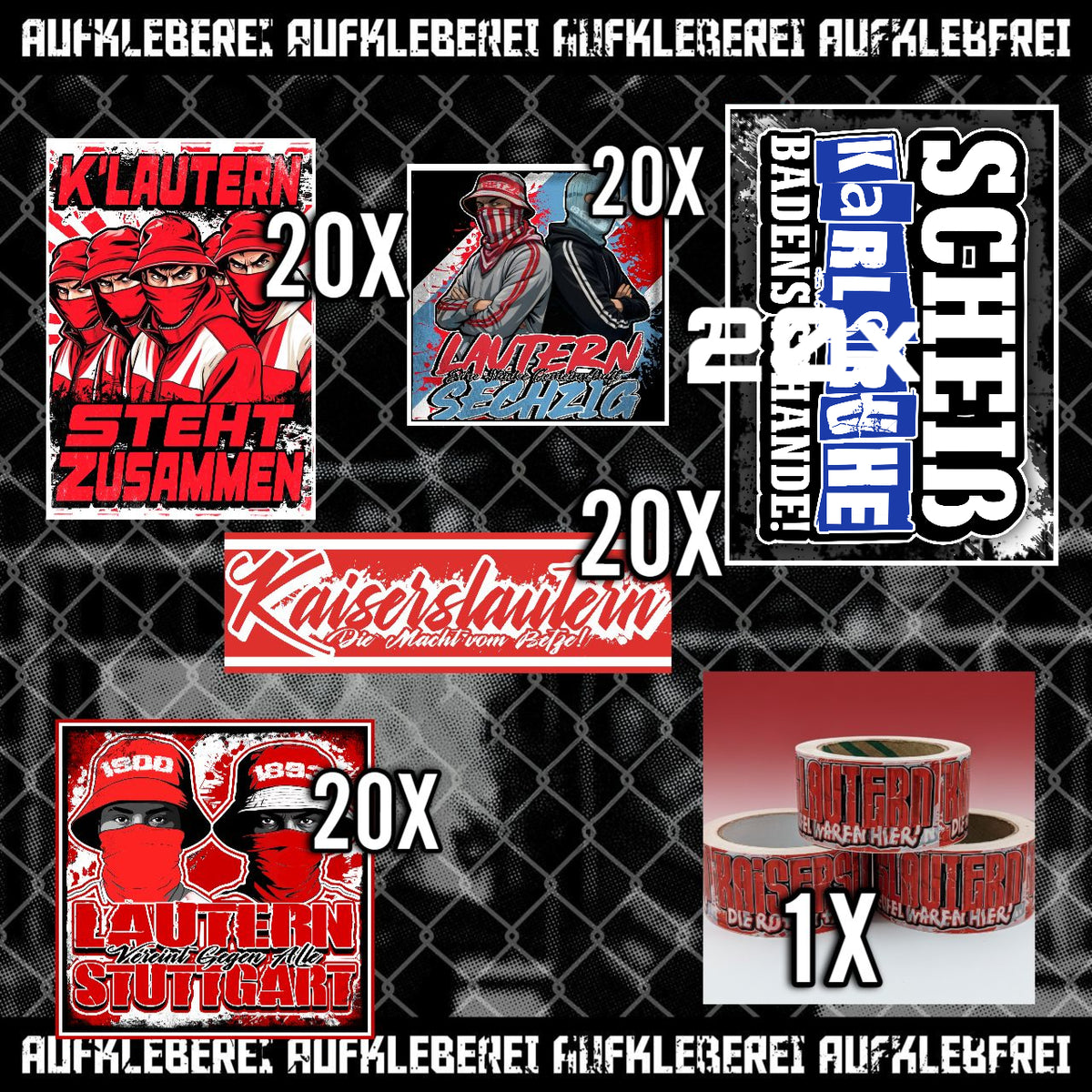 Kaiserslautern - Gib mir alles Aufkleber Paket