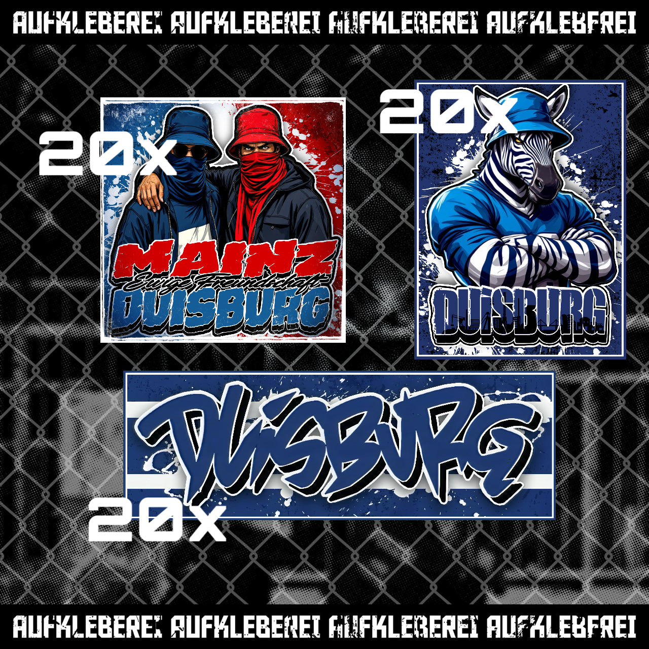 Duisburg 9,99 Euro Aufkleber Sparset