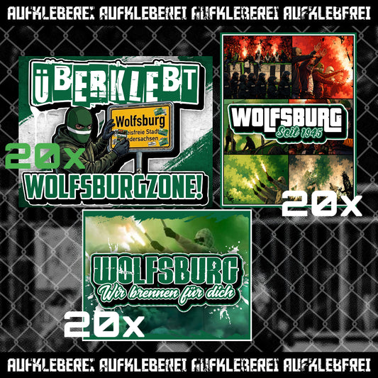9,99 € Wolfsburg Aufkleber Sparset