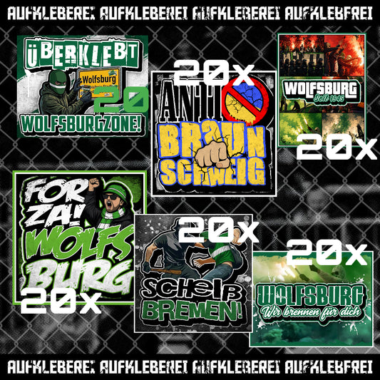 19,99 € Wolfsburg Aufkleber Sparset