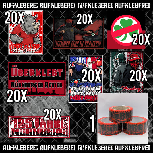 Nürnberg - Gib mir alles Aufkleber Paket