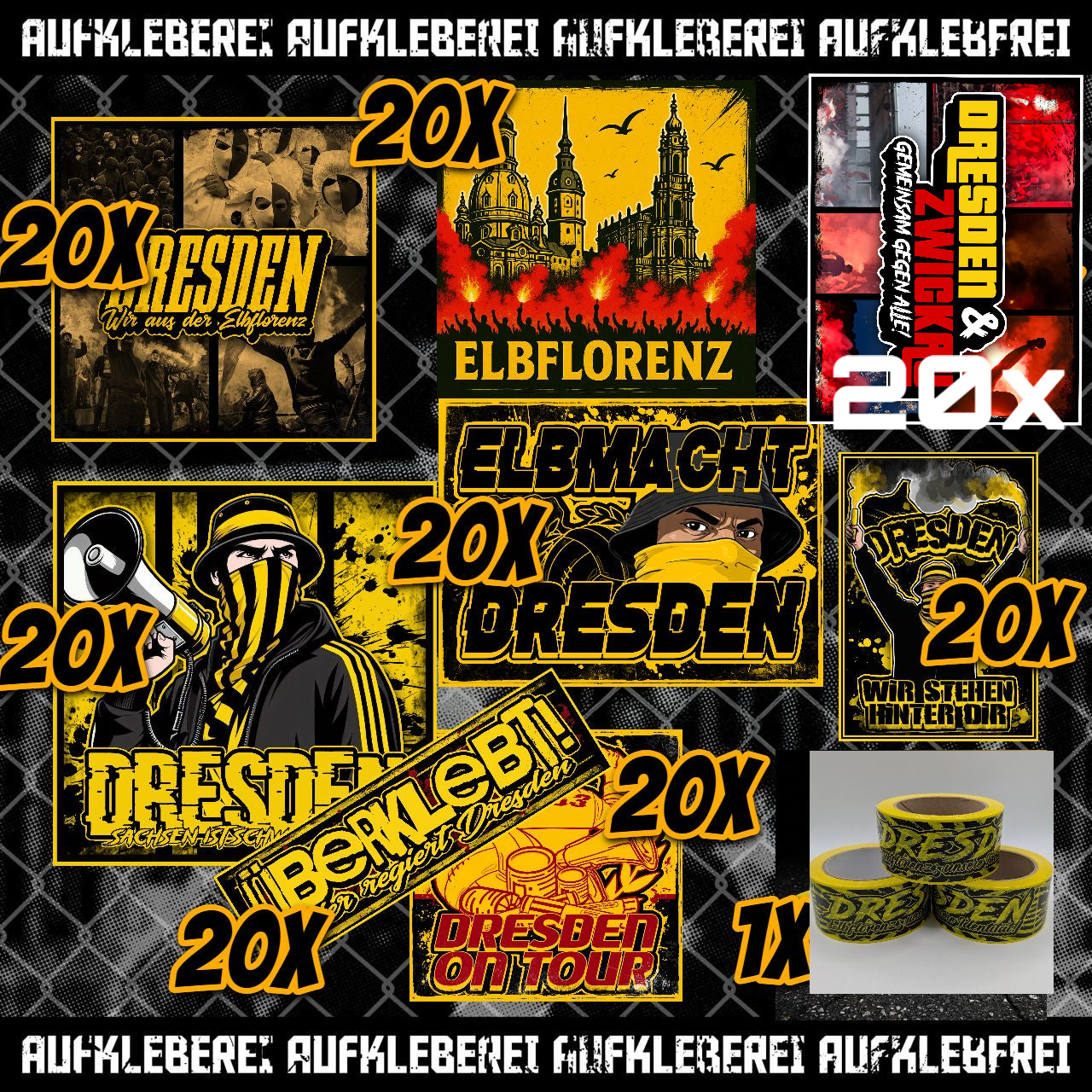 Dresden - Gib mir alles Aufkleber Paket